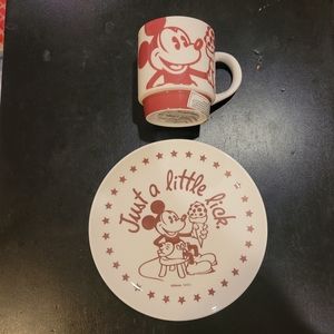 Mickey Mouse Mug with Plate